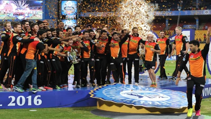 Sunrisers Hyderabad won their first IPL title defeating Royal Challengers Bangalore by 8 runs © AFP