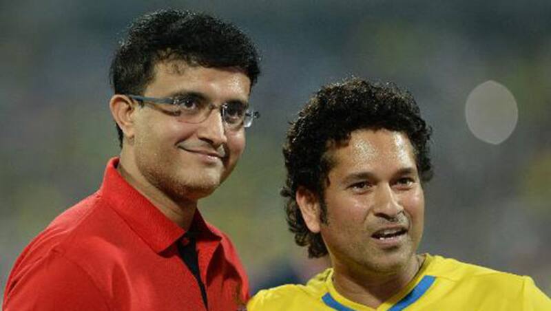 Sourav Ganguly (left) said that Sachin Tendulkar had tremendously contributed for India and, therefore, the IOA had decided to choose him as the brand ambassador &Acirc;&copy; AFP