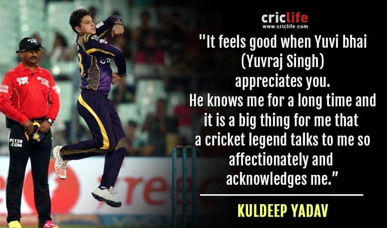 IPL 2016: Kuldeep Yadav basks in the affection from Yuvraj Singh