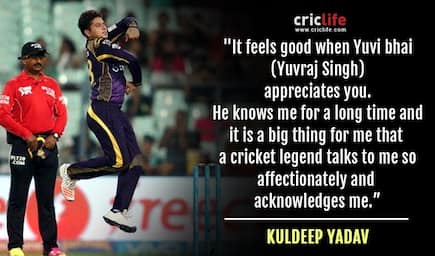 IPL 2016: Kuldeep Yadav basks in the affection from Yuvraj Singh