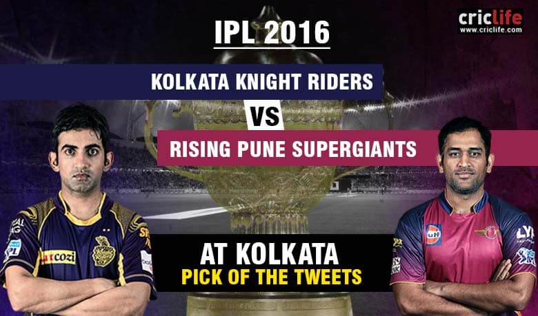 IPL 2016, Match 45, Pick of the tweets: Kolkata Knight Riders vs Rising Pune Supergiants at Kolkata