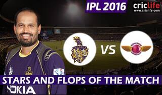 IPL 2016: Kolkata Knight Riders beat Rising Pune Supergiants by 8 wickets (D/L method), Stars and Flops