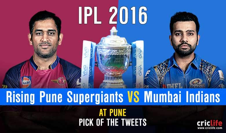 IPL 2016, Match 29, Pick of the tweets: Rising Pune Supergiants vs Mumbai Indians at Pune