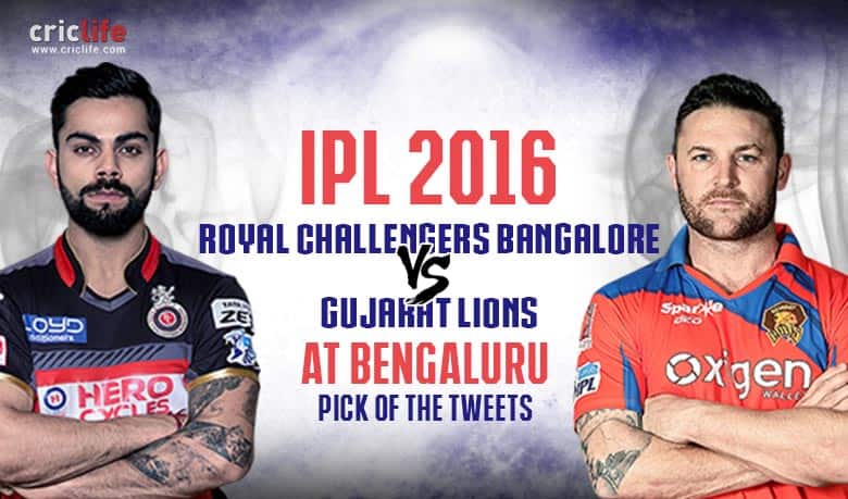 IPL 2016, Match 44, Pick of the tweets: Royal Challengers Bangalore vs Gujarat Lions at Bengaluru