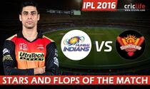 IPL 2016: Sunrisers Hyderabad beat Mumbai Indians by 85 runs at Visakhapatnam, Stars and Flops
