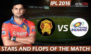 IPL 2016: Gujarat Lions beat Mumbai Indians by 6 wickets at Kanpur, Stars and Flops