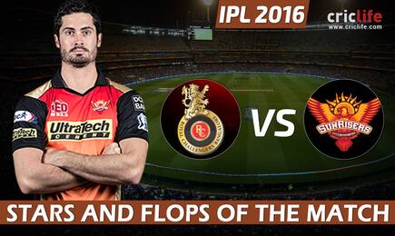 Sunrisers Hyderabad beat Royal Challengers Bangalore to win IPL 2016, Stars and Flops