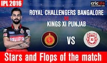 IPL 2016: Royal Challengers Bangalore beat Kings XI Punjab by 82 runs at Bengaluru (D/L method), Stars and Flops