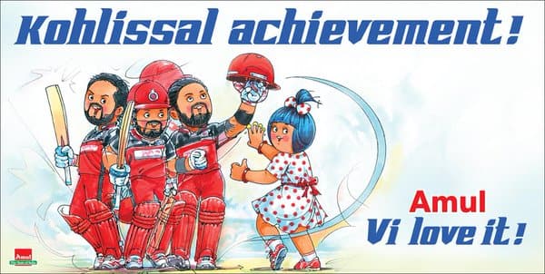Amul’s tribute to Virat Kohli’s four centuries in IPL 2016