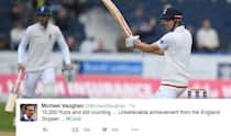 Alastair Cook becomes youngest to 10,000 Test run club: Luminaries congratulate the England skipper
