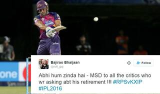 Cricket fraternity, twitterati hail MS Dhoni for his last over heroics against Kings XI Punjab