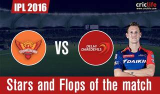 IPL 2016: Delhi Daredevils beat Sunrisers Hyderabad by 7 wickets, Stars and Flops