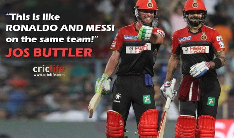 Jos Buttler compares AB-Kohli to Ronaldo-Messi, while David Warner calls them “World’s Best”