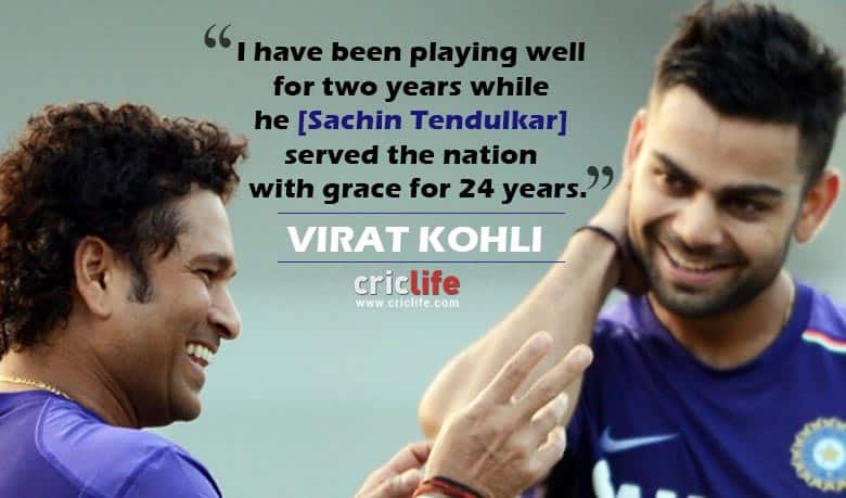Virat Kohli opens up on comparison with his idol Sachin Tendulkar