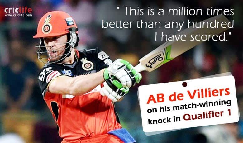 AB de Villiers rates his knock against Gujarat Lions higher than any hundred he has scored