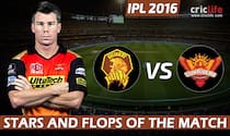IPL 2016: Sunrisers Hyderabad beat Gujarat Lions by 4 wickets at Delhi, Stars and Flops