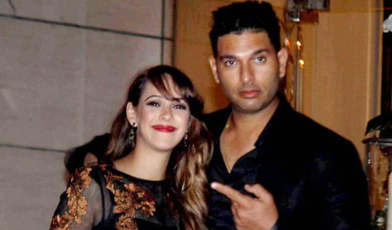 Video: Hazel Keech’s ecstatic reaction after fiancé Yuvraj Singh gets ‘Maximum Sixes Award’