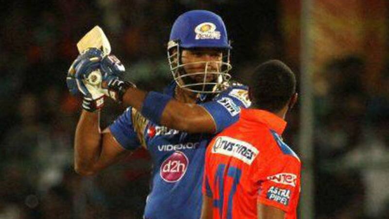 Kieron Pollard and Dwayne Bravo were involved in an on-field clash. (Photo Courtesy: Twitter)