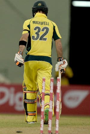 Glenn Maxwell was dropped from the Australian team after scoring three runs in the first two matches © AFP