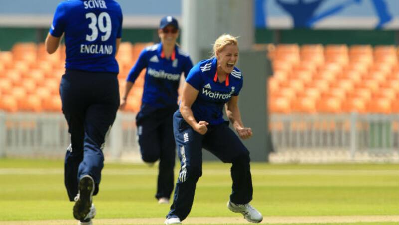 Katherine brunt celebrates as she take five wickets is 3rd ODI &Acirc;&copy; Getty Images