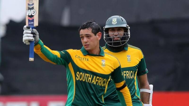 Hashim Amla (right) and Quinton de Kock will open South Africa's innings &Acirc;&copy; Getty Images 