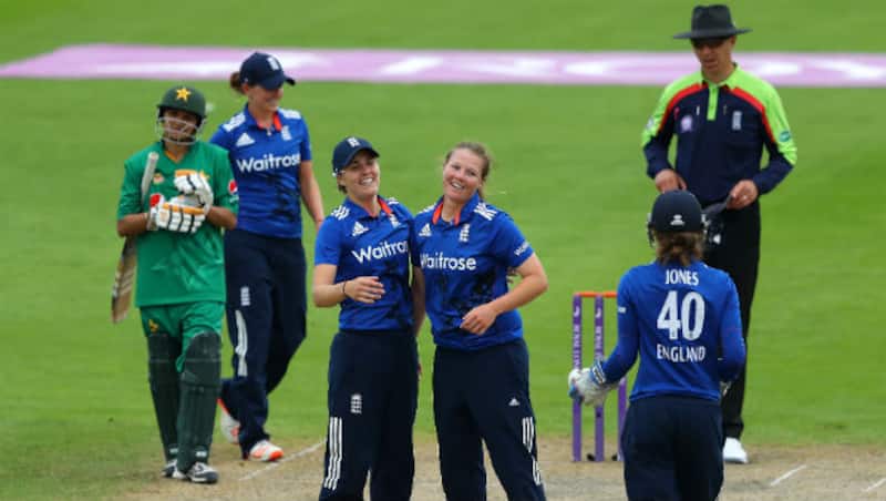 Anya Shrubsole's bowling figures of 4-19 sent Pakistan Women completely out of the game &Acirc;&copy; Getty Images