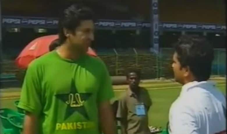 Watch rare video of Wasim Akram giving a special gift to Sachin Tendulkar