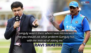 Is everything fine between Sourav Ganguly and Ravi Shastri?