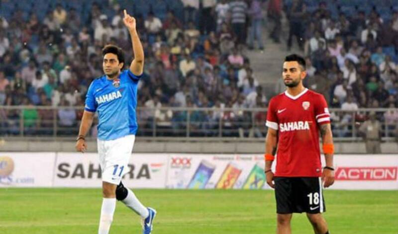 Abhishek Bachchan (l) and Virat Kohli (r)(Photo Courtesy: Twitter)