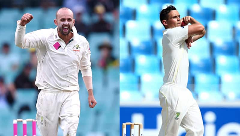 Nathan Lyon (left) and Stephen O'Keefe © Getty Images