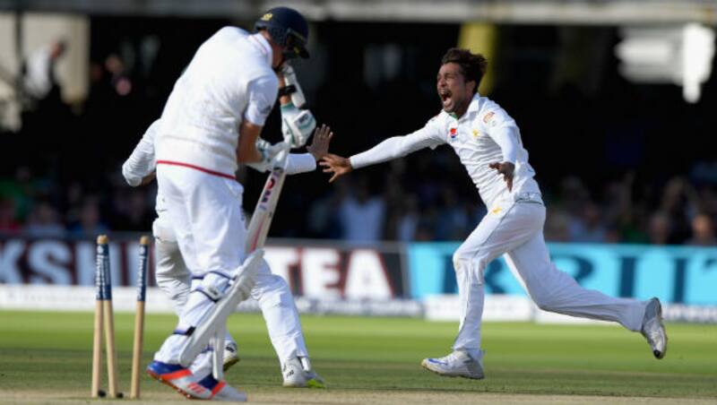 That moment... it was fitting to see Mohammad Aamer wrapping things up at Lord's on Sunday &Acirc;&copy; Getty Images