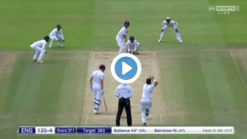 Gary Ballance and England were left in shock after this delivery. Photo courtesy: England Twitter