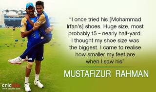 Mohammad Irfan clears Mustafizur Rahman’s ‘misconception’ about his shoe size