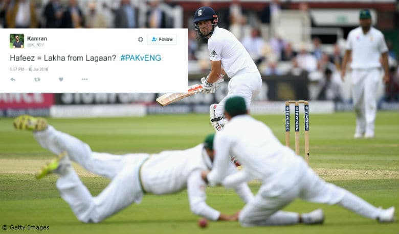 Mohammad Hafeez gets trolled on Twitter for dropping Alastair Cook’s catch
