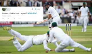 Mohammad Hafeez gets trolled on Twitter for dropping Alastair Cook’s catch