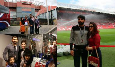 Pakistani cricketers along with their...