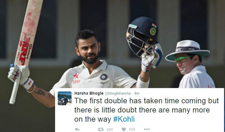 Virat Kohli smashes his maiden double hundred: Twitter goes berserk
