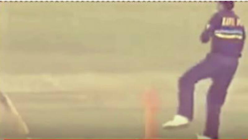 Kapil Dev taking his run-up. Photo Courtesy: Youtube