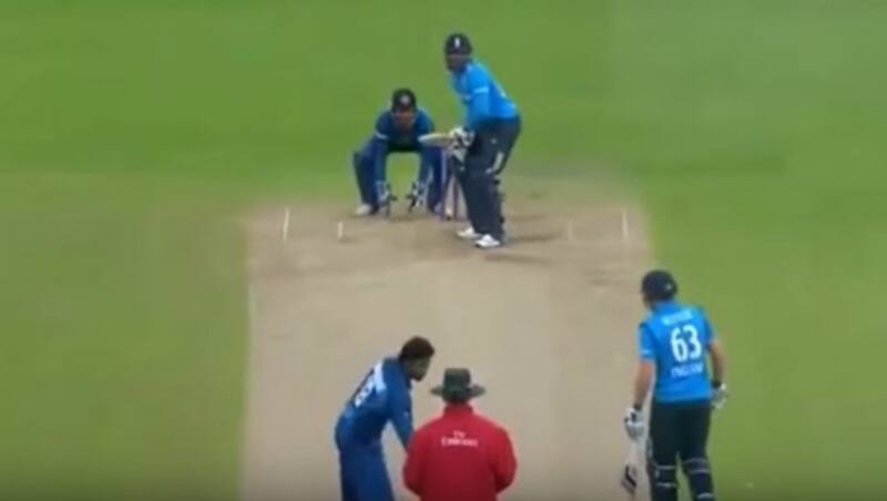 Sachithra Senanayake gets Jos Buttler out Mankading after warning him once the previous ball. Picture Courtesy: Youtube