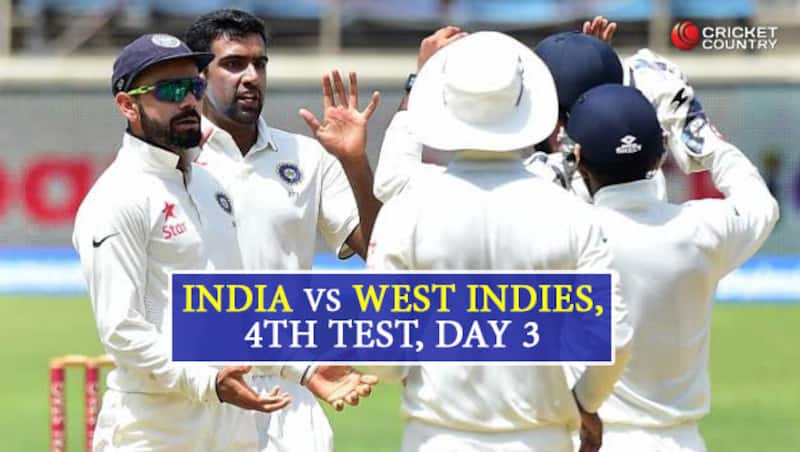 India will like to bowl all out West Indies quickly if they get a whole day's play on Day 3 of 4th Test © AFP