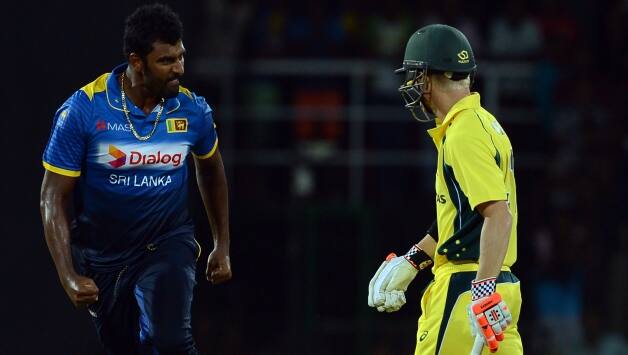 Thisara Perera mocked David Warner after his dismissal on Wednesday © AFP