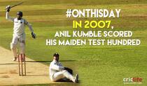 Video: Anil Kumble registers his maiden Test hundred