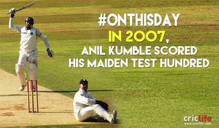 Video: Anil Kumble registers his maiden Test hundred