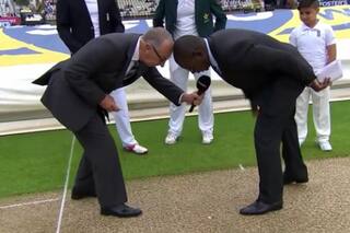 Chaos at Edgbaston Toss: David ‘Bumble’ Lloyd headbutts Richie Richardson, while Stuart Broad almost run into him