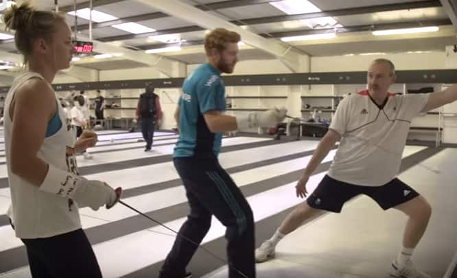 VIDEO: Jonny Bairstow, Dannielle Wyatt give fencing a shot