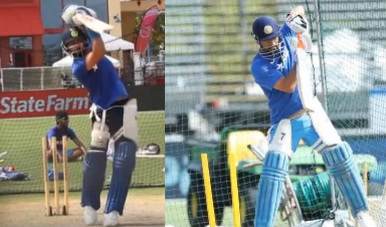 Watch Virat Kohli, MS Dhoni sweat it out in the nets in Florida