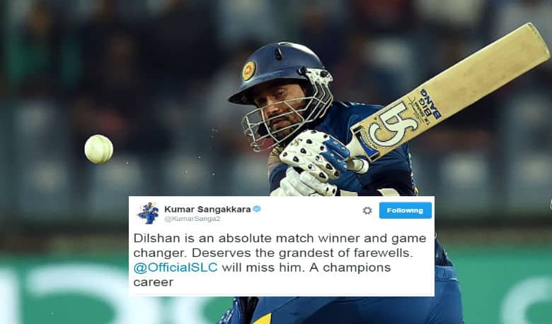 Kumar Sangakkara and other cricketers react on Tillakaratne Dilshan’s retirement announcement