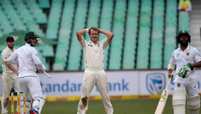 The Tiffany Blue seats at Kingsmead, witnessed Neil Wagner taking 3 wickets © AFP
