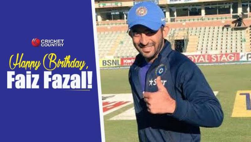 Faiz Fazal earned his first call-up to One-Day International cricket, when India toured Zimbabwe Phto Courtesy: BCCI's Twitter handle)
