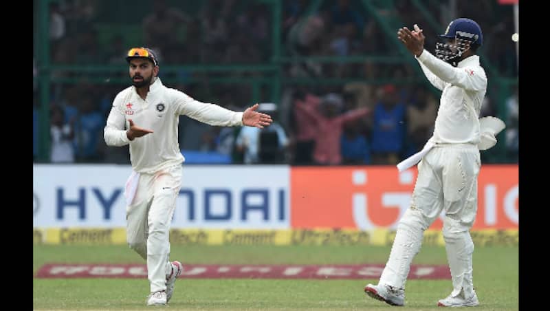Virat Kohli and KL Rahul were visibly surprised &Acirc;&copy; AFP